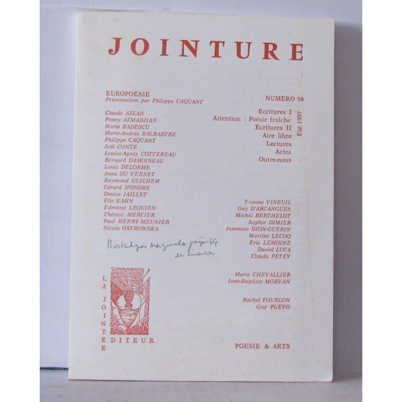 Jointure poésie et arts Numéro 54