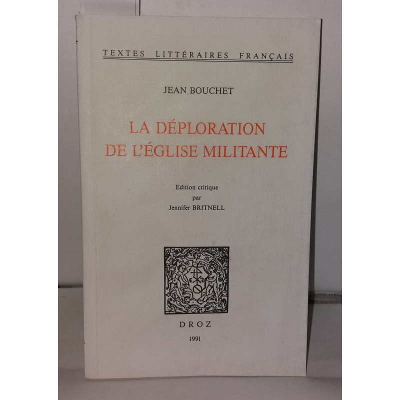 La Déploration de l'Eglise militante