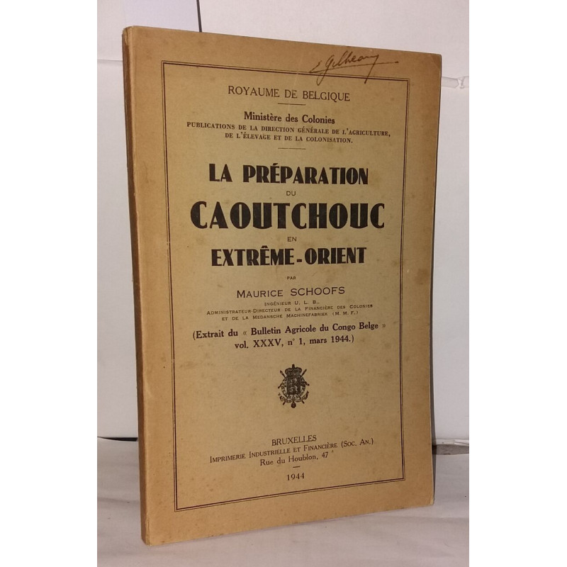 La préparation du caoutchouc en Etrême-Orient