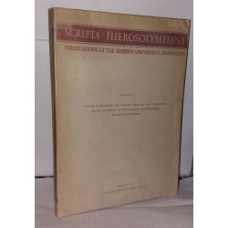 Scripta Hierosolymitana. Publications of the hebrew University...