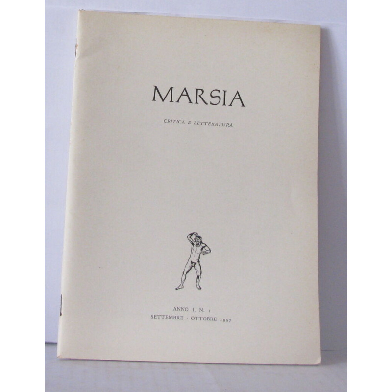 Marsia critica e letteratura Anno I N° 1