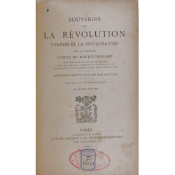 Souvenirs sur la Révolution l'Empire et la Restauration