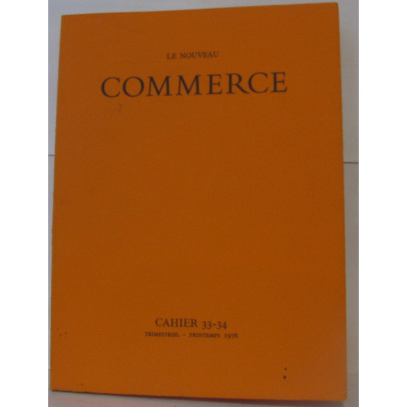 Le Nouveau Commerce cahier 33-34