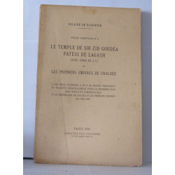 Études orientales N°2 Le temple de Sib Zib Goudéa Patési de Lagash...