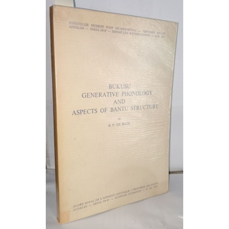 Bukusu. Generative phonology and aspects of Bantu-Structure