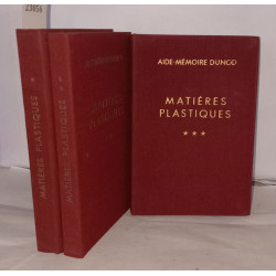 Matières plastiques - 3 volumes Aides mémoire Dunod