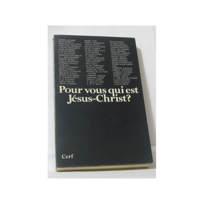 Pour vous qui est jésus-christ
