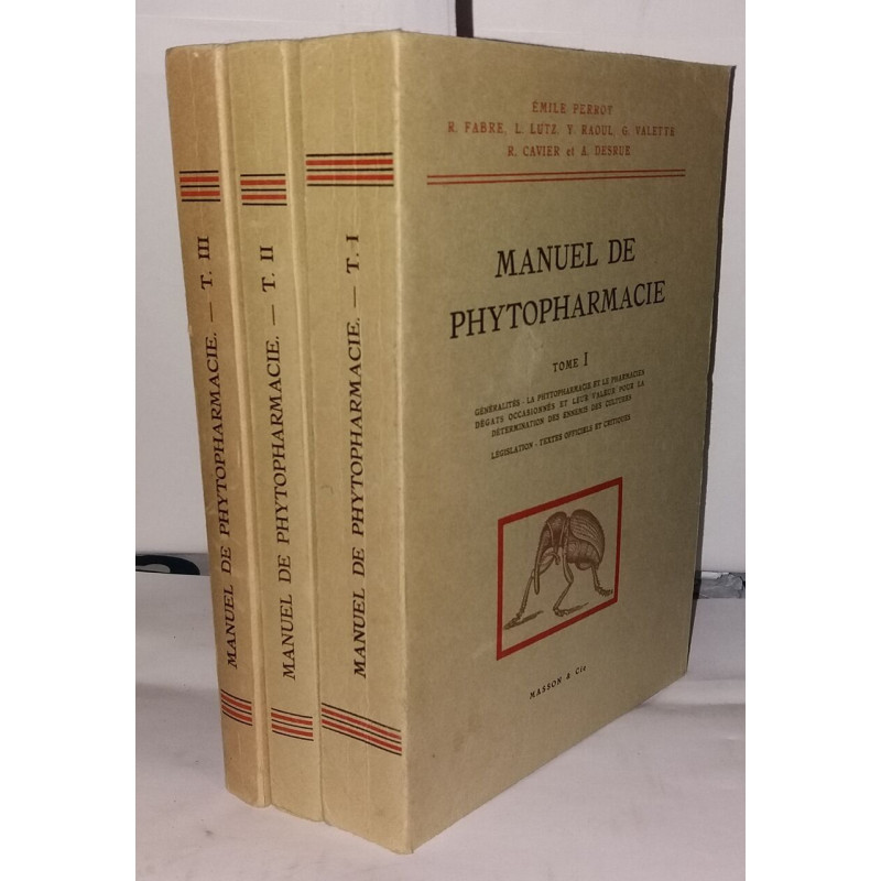 Manuel de Phytopharmacie. Tome I II et III