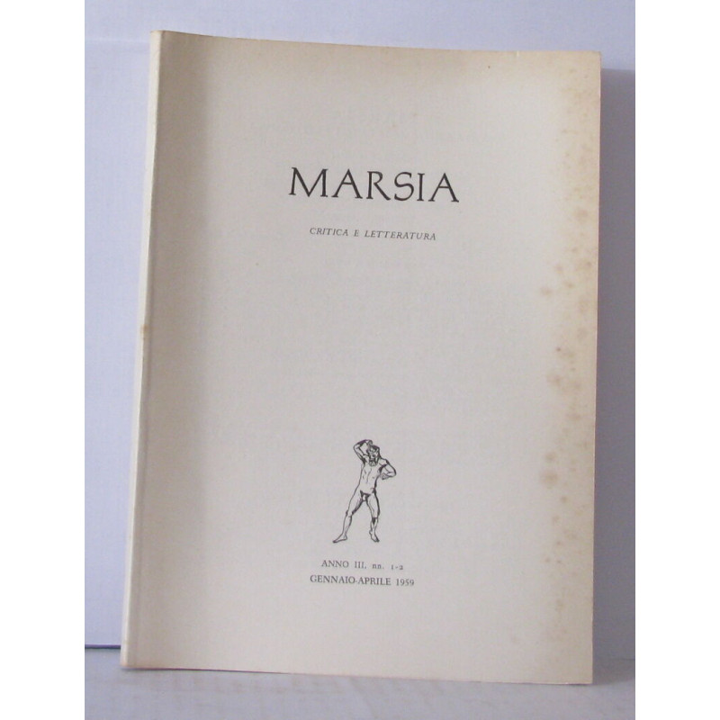 Marsia critica e letteratura Anno III N° 1-2