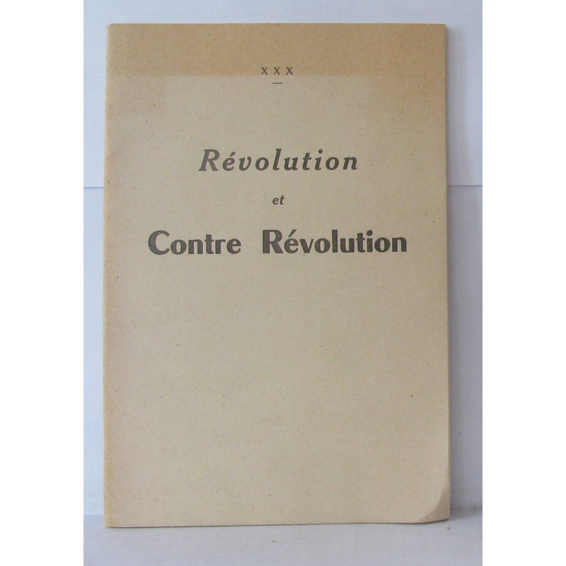Révolution et contre révolution
