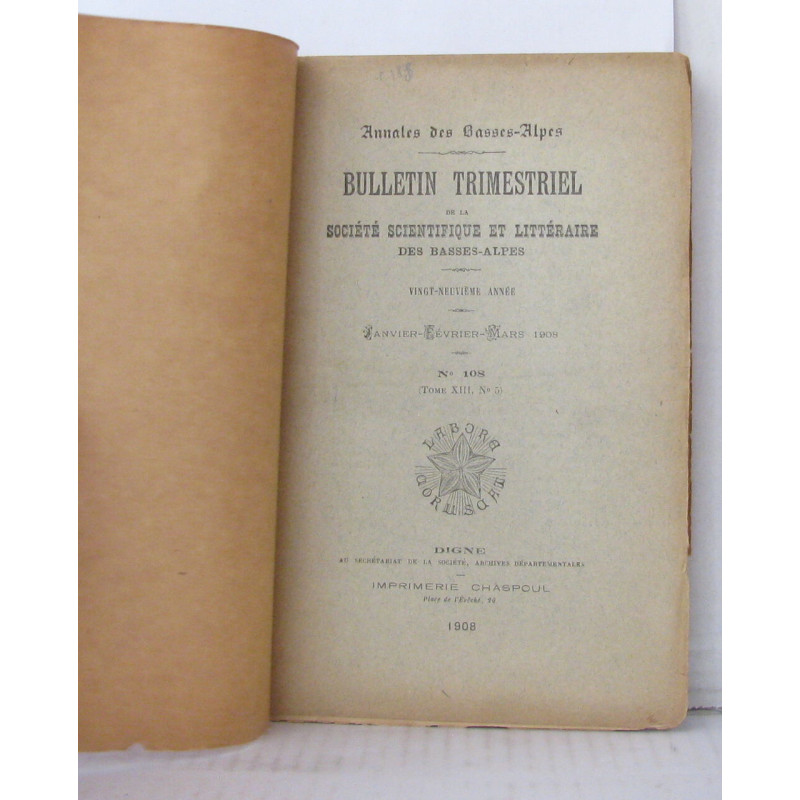 Bulletin trimestriel de la société scientifique et littéraire des...