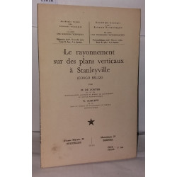 Le rayonnement sur des plans verticaux à Stanleyville (Congo Belge)