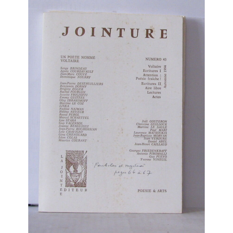 Jointure poésie et arts Numéro 43