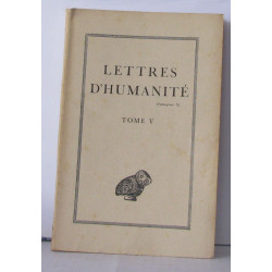 Lettres d'humanité Tome V