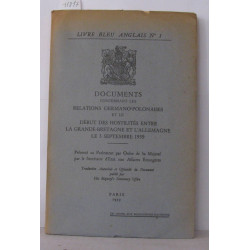 Documents concernat les relations germano-polonaises et le début...