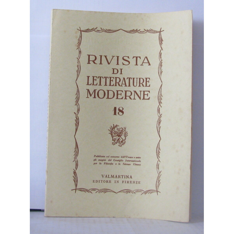 Rivista di letterature moderne N° 18