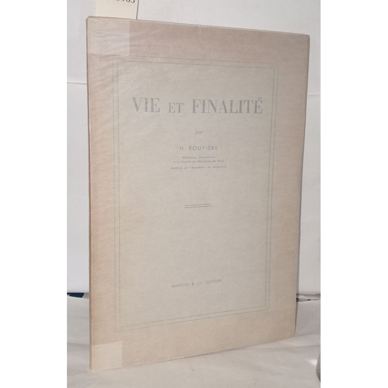 Vie et finalité