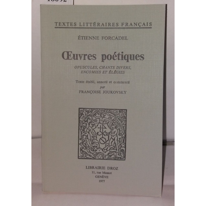 Oeuvres poétiques