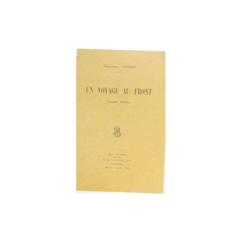 Un voyage au front (août 1920)