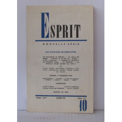Esprit Nouvelle série N° 10 octobre 1970 Les états-unis en révolution