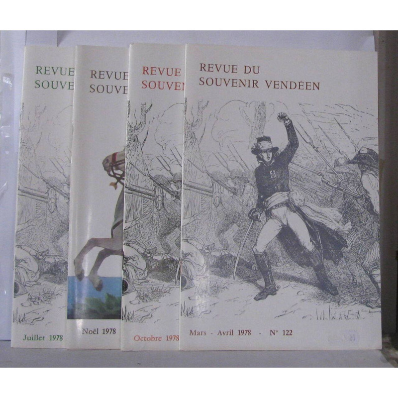 Revue du souvenir Vendéen 4 Numéros année 1978