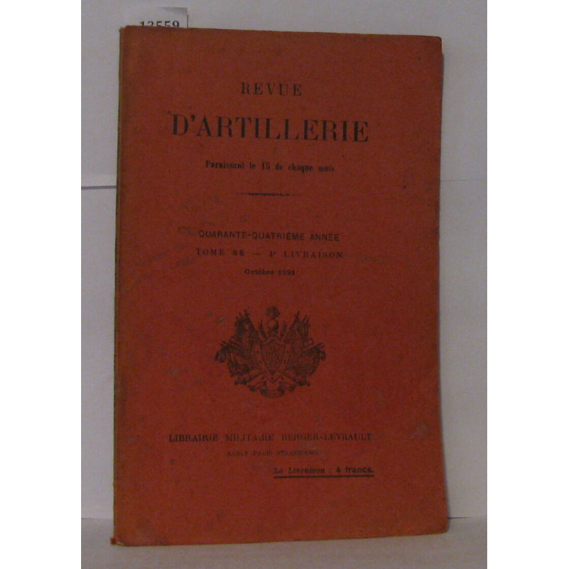 Revue d'artillerie paraissant le 15 de chaque mois Tome 88