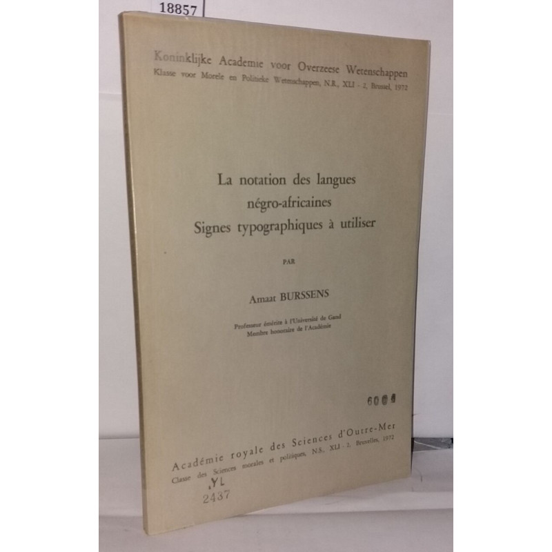 La notation des langues négro-africaines Signes typographiques à...
