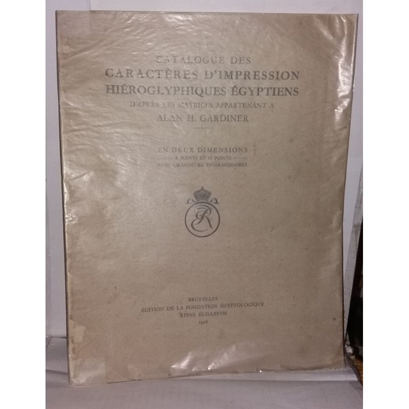 Catalogue des caractères d'impression hiéroglyphiques égyptiens...