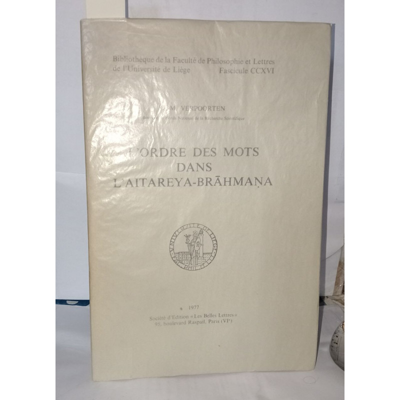 L'ordre des mots dans l'aitareya-Brahmana