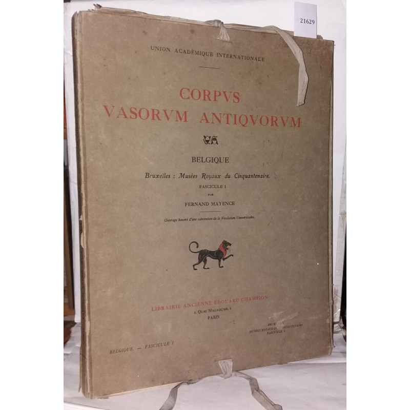 Corpus Vasorum Antiquorum Belgique Bruxelles : Musées Royaux du...