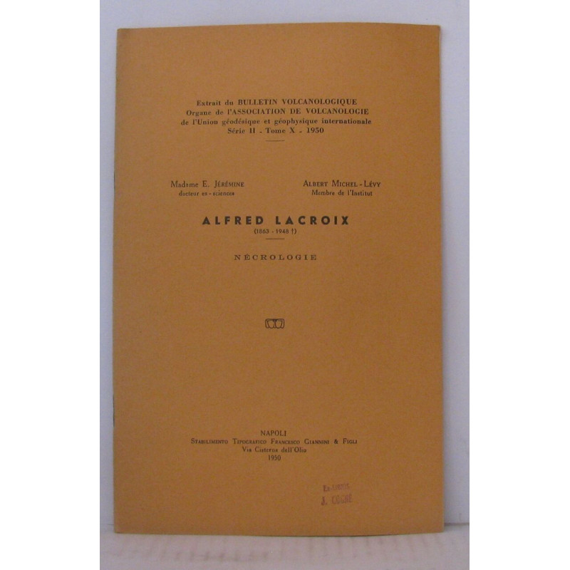 Extrait du bulletin volcanologique - organe de l'association de...