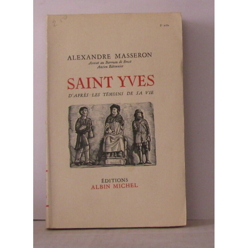 Saint yves d'après les témoins de sa vie