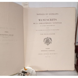 Notices et extraits des manuscrits de la bibliothèque nationale et...