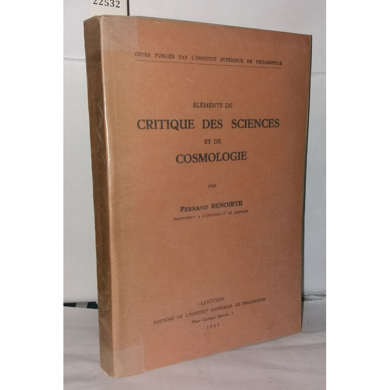 Éléments de critique des sciences et de cosmologie
