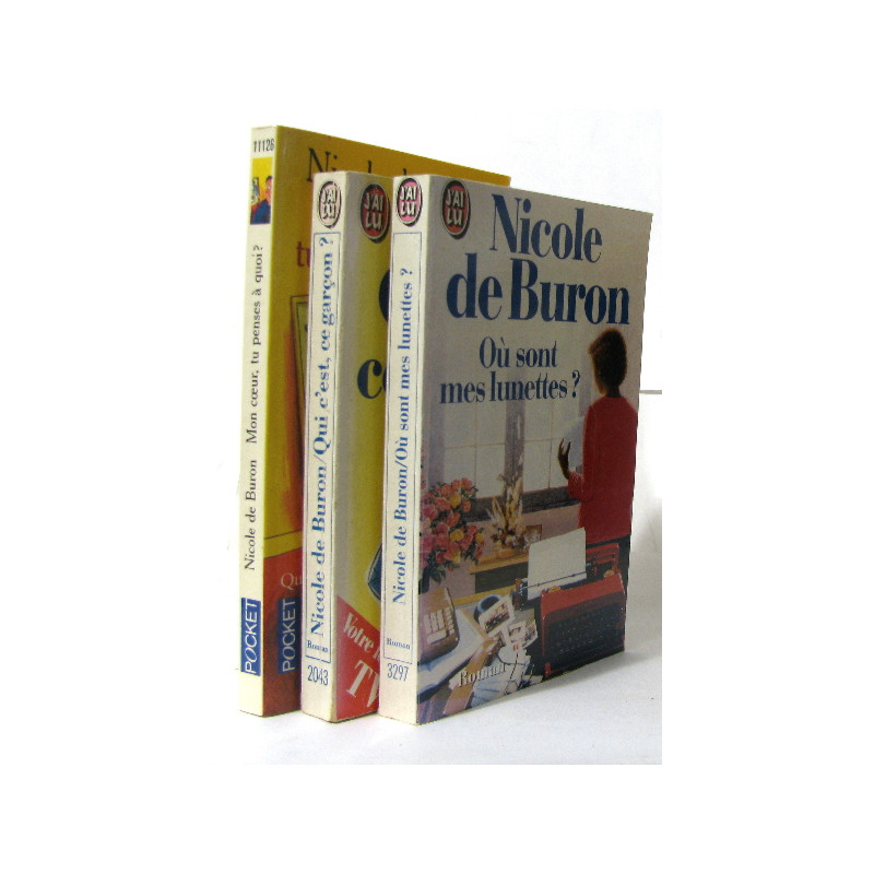 (Lot de 3 livres) Qui C'est Ce Garçon ? - mon coeur tu penses à...