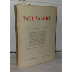 Paul Valéry essais et témoignages inédits