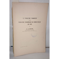 Le problème financier et le problème économique au Congo belge en 1932