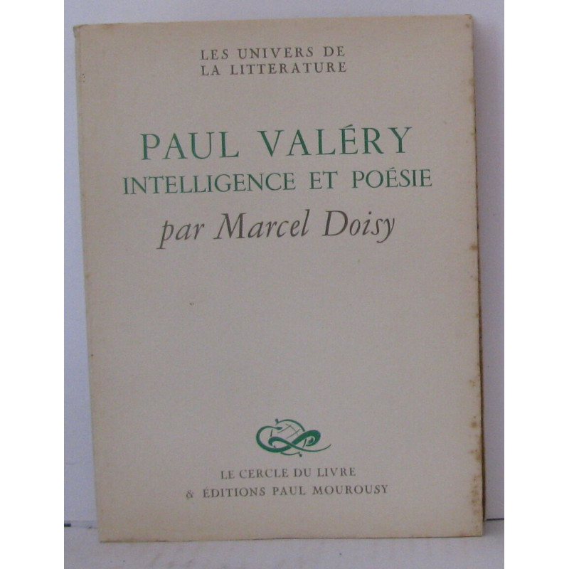 Paul valéry intelligence et poésie