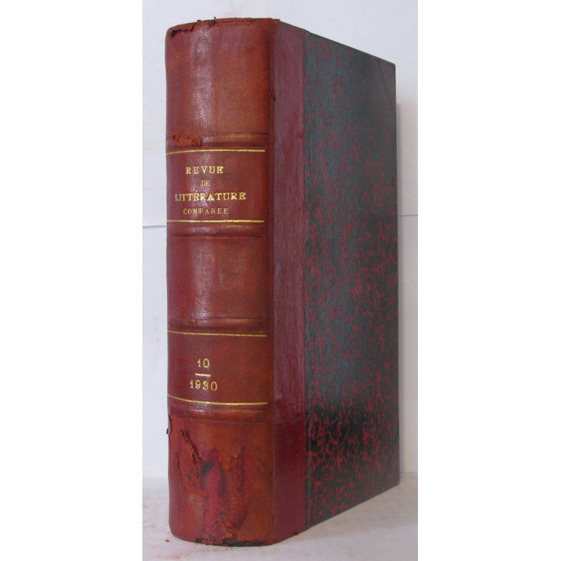 Revue de littérature comparée Dixième Année 1930