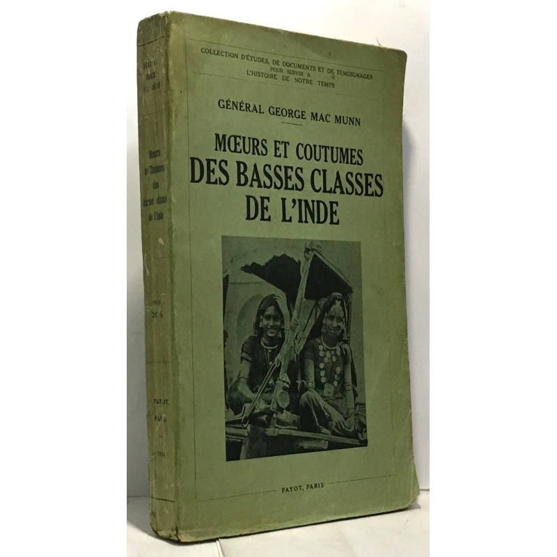 Meours et coutumes des basses classes de l'Inde