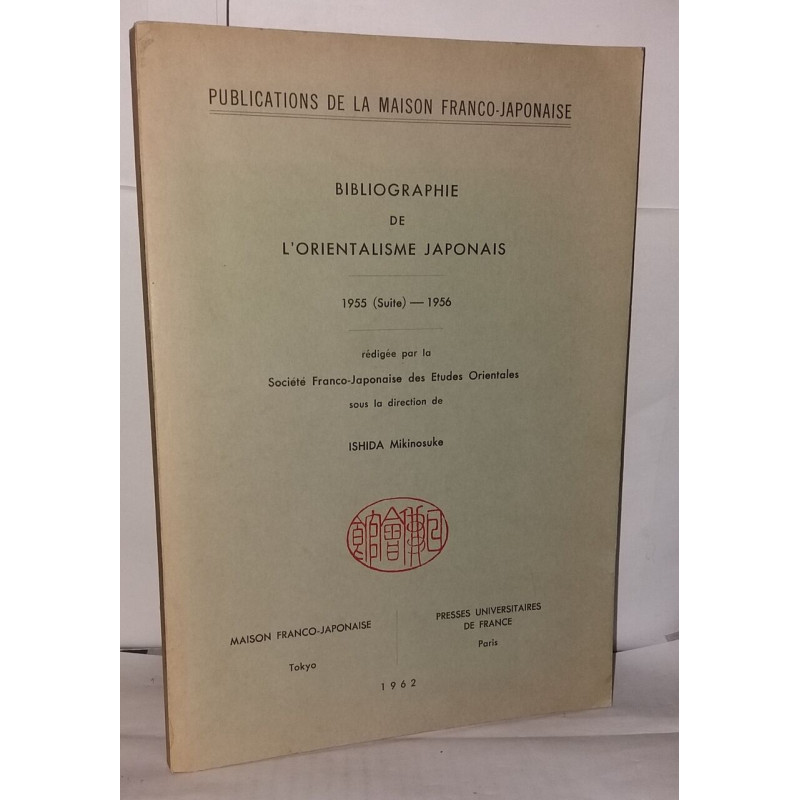 Bibliographie de l'orientalisme Japonais - 1955(suite) 1956