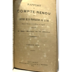 Annales de la Propagation de la Foi 4 tomes années 1876-1878...