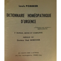 Dictionnaire homéopathique d'urgence - 9e édition revue et...