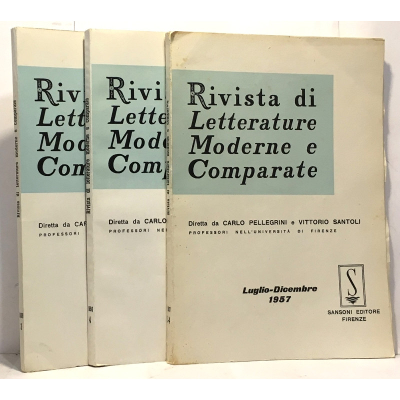 Rivista di letterature moderne e comparate n°3-4 anné 1956 + n°3-4...