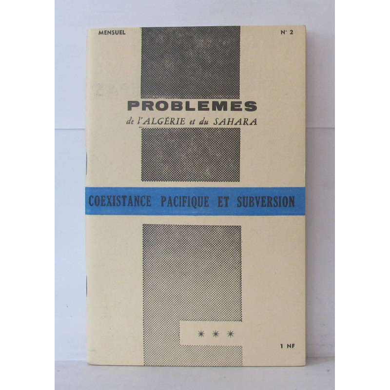 Problèmes de l'Algérie et du Sahara