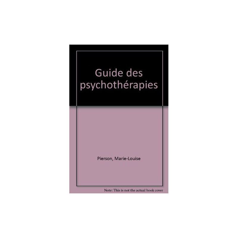 Guide des psychothérapies