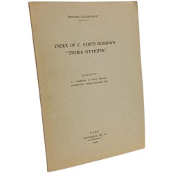 Index of C. Conti Rossini's "Storia d'Etiopia" - ESTRATTO da...