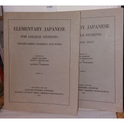 Elementary japanese for college students. Part I Jpanese Text -...