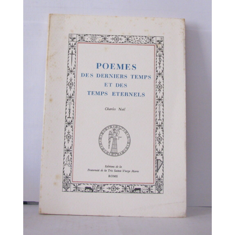 Poemes des derniers temps et des temps éternels