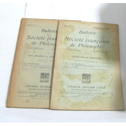 Bulletin de la société française de philosophie n°4 et n°5 (acte...